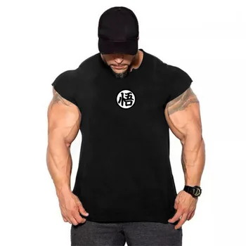 

Anime men's sports vest tank top men's cotton bodybuilding fitness sleeveless
