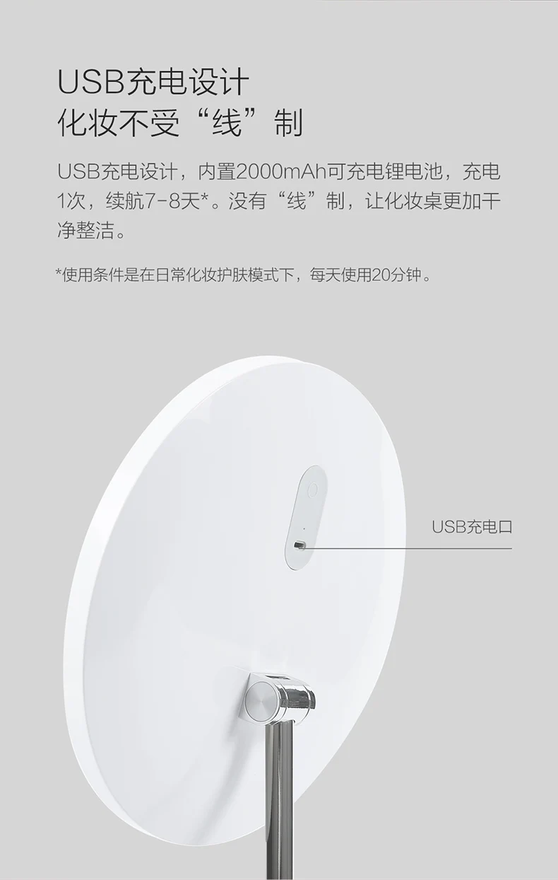 Xiaomi Mijia Yeelight портативное светодиодное зеркало для макияжа с регулируемой яркостью и умный датчик движения ночник для Xiaomi умный дом