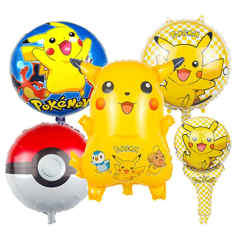 Pokemon Pikachu Foil Balloons Inflatable Balloon Kids Birthday Party Decorations Baby Shower Supplies Gift For Kids