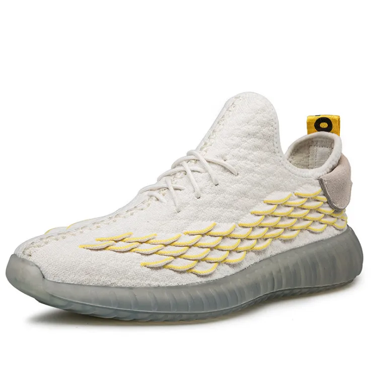 

2019 spring new fish scales coconut shoes fly woven full palm cushion running shoes authentic wholesale