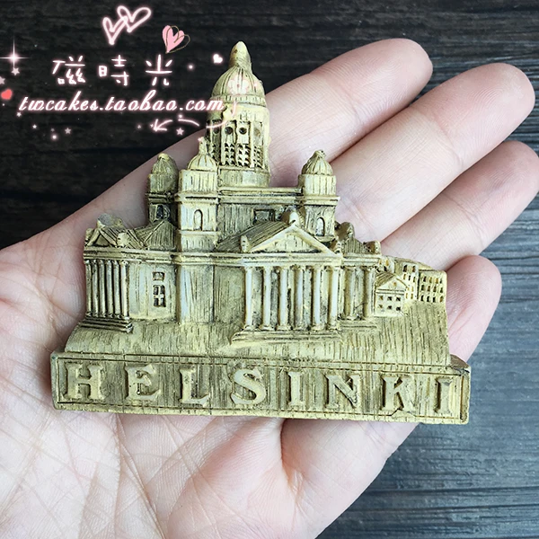 Новая мода ручная роспись Helsinki Finland 3D магниты на холодильник туристические сувениры холодильник магнитные наклейки украшение дома