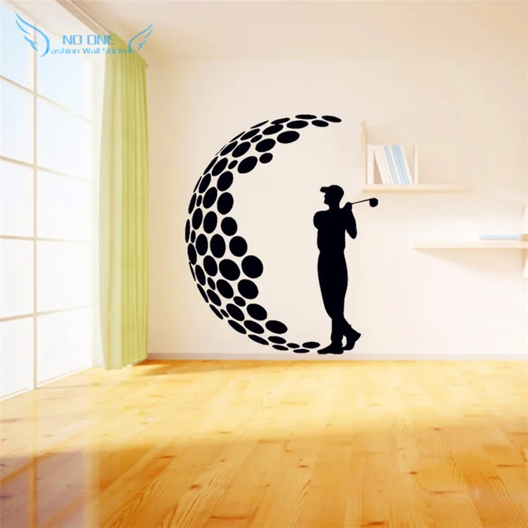 Play Golf Vinyl Wall Stickers 3D Visual Effects Decals Living Room Wall Art Mural Modern Style Interior Design Home Decor