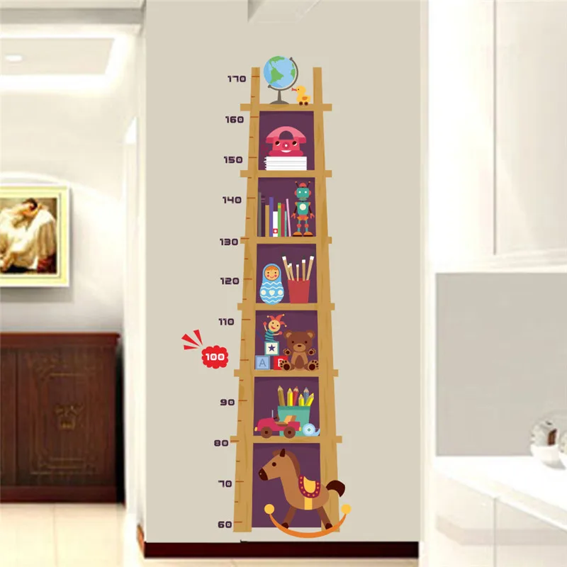 Children Height Measure Wall Sticker For Kids Rooms 3d Vivid Cupboard Growth Chart Whiteboard Decals Art Poster Mural | Дом и сад