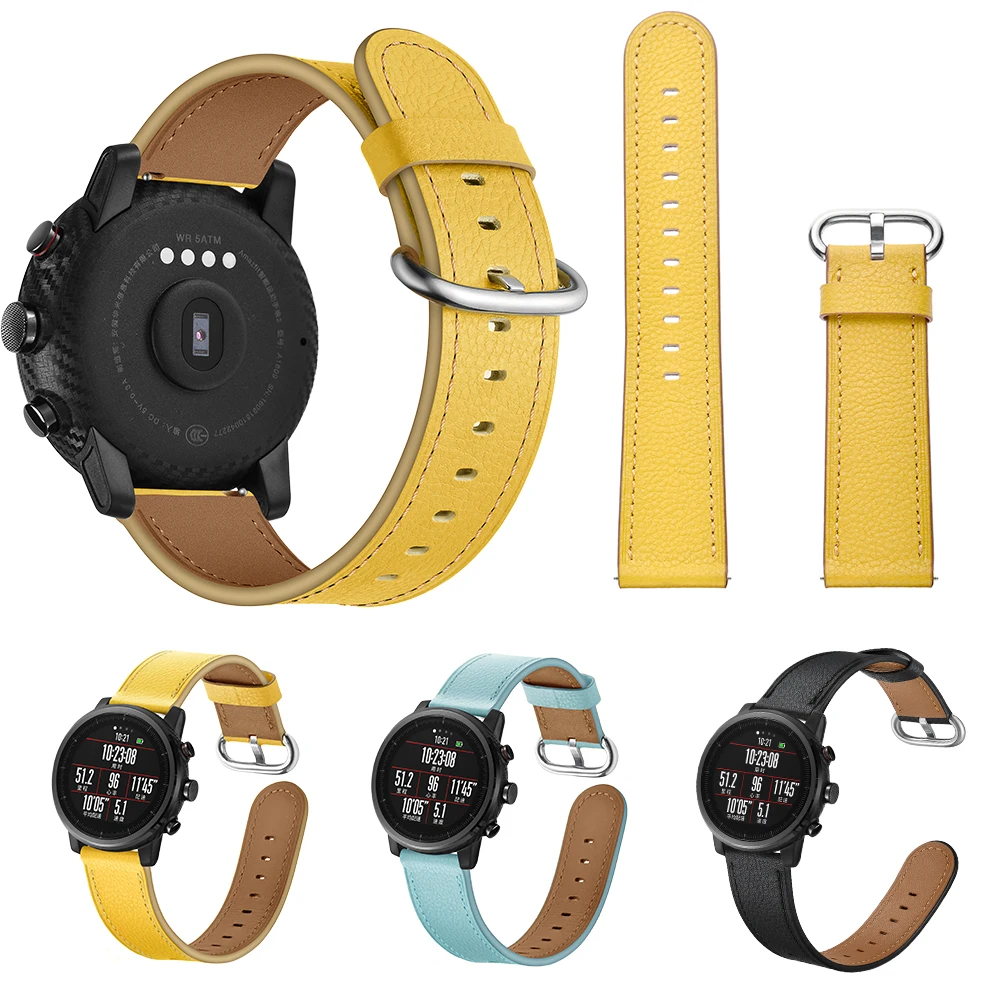 YHNUJM кожаный сменный ремешок + силиконовый чехол для Xiaomi Huami Amazfit 2 Stratos Pace Смарт