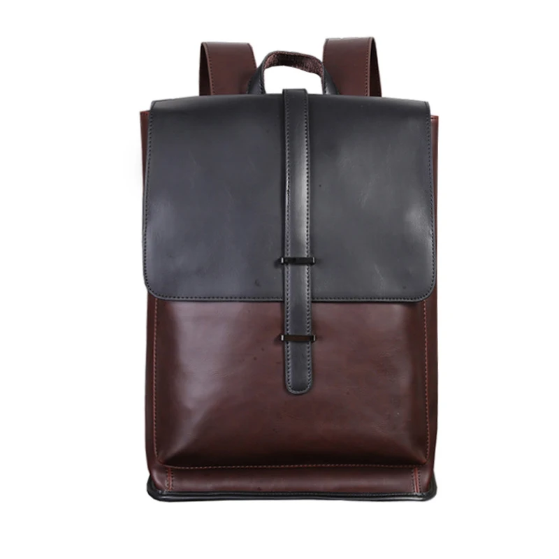 

Men's backpack men's travel backpack men's large capacity luggage student crazy horse leather Bagpack 16 Inch Laptop Rucksack