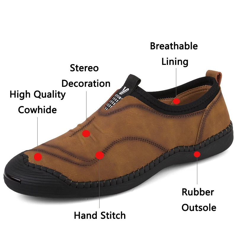 JUNJARM/Весенняя мужская повседневная обувь ручной работы; Брендовые мужские лоферы; дышащая мужская обувь из микрофибры на плоской подошве; Высококачественная Мужская обувь без застежки