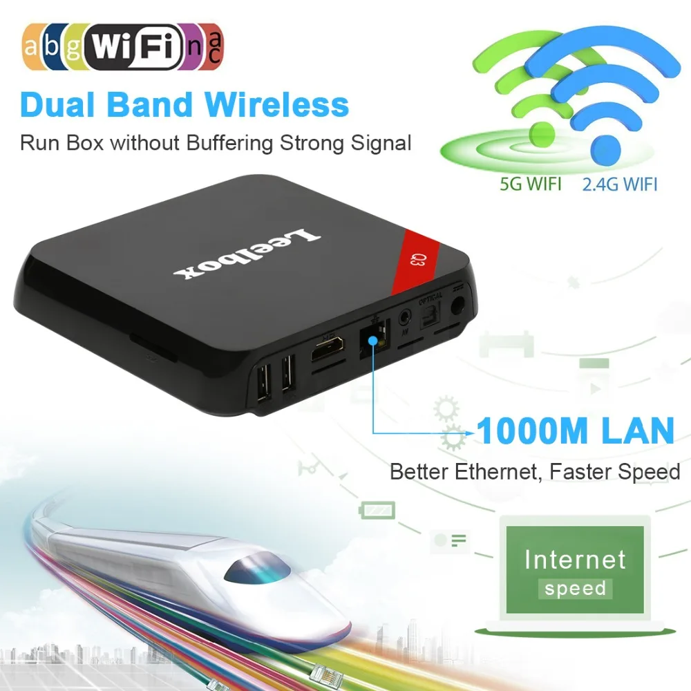 Leelbox Q3 Smart Android 7.1 TV Box 2G 16G Wifi BT 4.0 1000M Smart TV Box Support movie Media player Video Recording Set Top Box Leelbox Q3 Smart Android 7.1 TV Box 2G 16G Wifi BT 4.0 1000M Smart TV Box Support movie Media player Video Recording Set Top Box