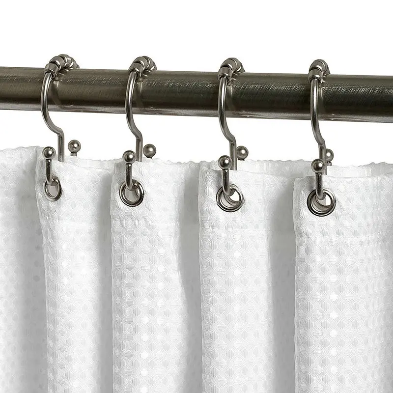 5pcs/set 10pcs/set W Chrome Color 5 Square Balls Roller Shower Curtain