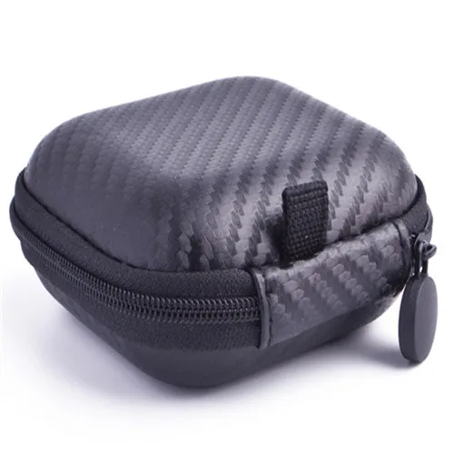 SUMPK 90x90x40 мм квадратный черный EVA змеиная текстура модный дизайн наушники чехол Беспроводная bluetooth-гарнитура сумка для переноски - Цвет: black