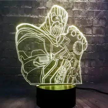 

Creative Lava Avengers Movie Marvel Super Hero Thanos Body LED Decor Boy Room 7 Color USB Charge Night Light Holiday Friend lamp