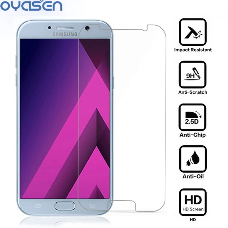

Explosion Proof 9H Screen Protector For Samsung Galaxy A5 2017 A520 A520F Premium HD Tempered Glass Protective Cover Film Capa