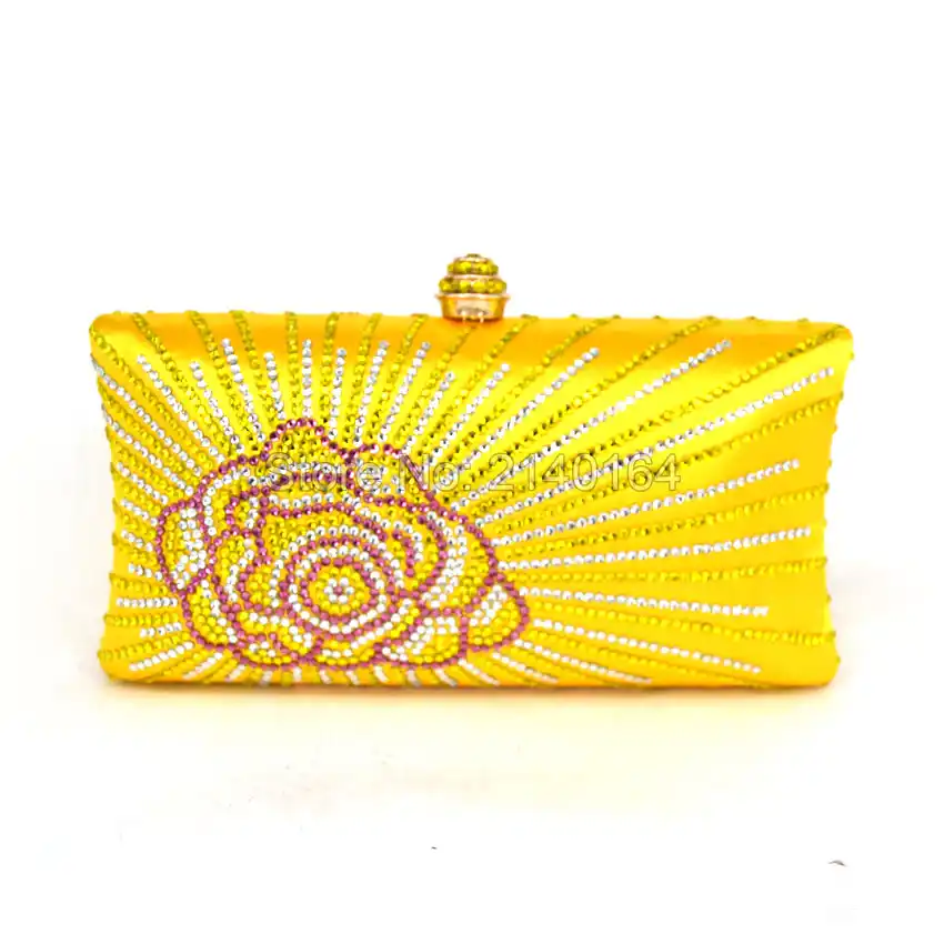 pink and orange clutch bag