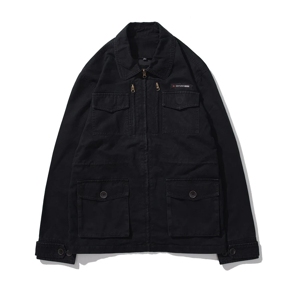 Jaqueta Masculina 2019 Men's Casual Jacket Male Turn-down Collar Coat Mens tactical jacket streetwear bomber jacket men M-XXL