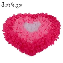 500 шт. Шелковая Роза цветок лепестки Листья вечерние Рождественский сувенир украшения подарки много Цвета