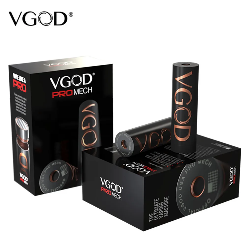 

VGOD Pro Mech Mod Electronic Cigarette Mechanical Box Mod Powered by Single 18650 Battery Fit Pro Drip RDA VS Elite Mech Battery