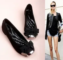 Elegante Bowtie Kleid Schuhe Kuh Leder Wohnungen Frauen Bootsschuhe Niedrigen Ferse Marke Loafer Schuhe Frauen Formal Designer Schuhe