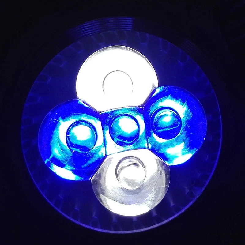 10 Вт E27 E14 GU10 светодиодный аквариумный свет, синий и белый и зеленый для аквариума освещение водных растений и кораллов прожектор - Цвет: E27 3B2W
