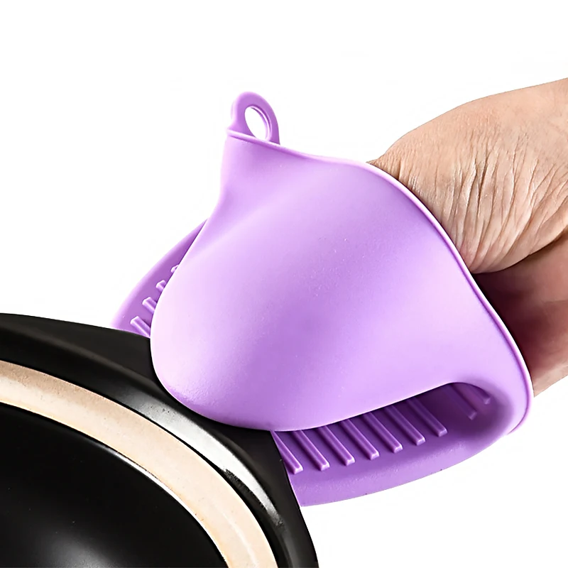 No-slip Silicone Heat Resistant Finger Gloves Insulation Oven Mitts Clips Kitchen Cook Baking BBQ Tools Microwave Barbecue glove | Дом и сад