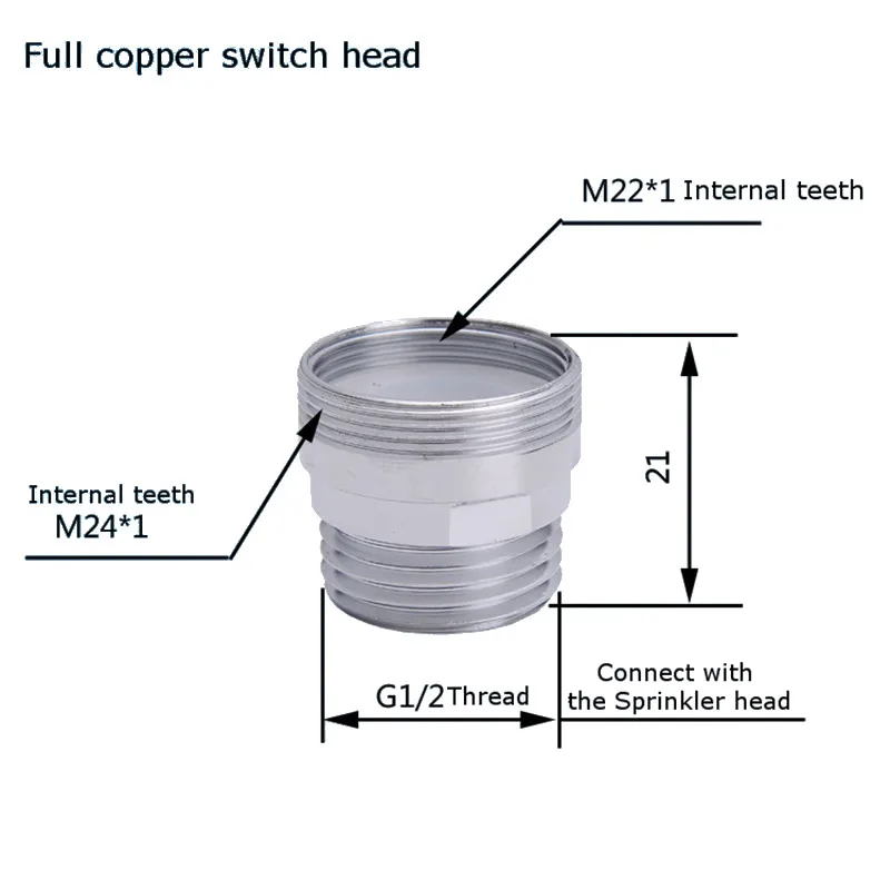 G1/2 насадка для смесителя M22 внутренняя резьба и M24 внешняя резьба водопроводная насадка аэраторы соединитель кран аксессуары