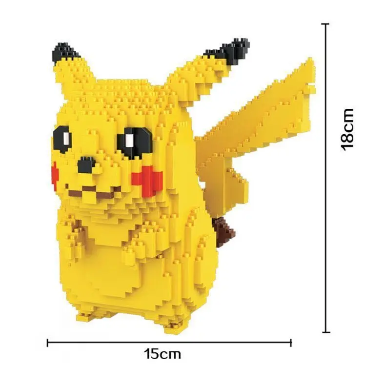 HC 9009 Pokemon go Pikachu Diamond Minifigures LOZ Bricks Diamond Building Blocks Toys Compatible with font