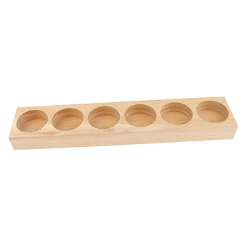 

Professional Pure Wood Essential Oils Display Storage Organizer Stand Holder Rack for 6 Pieces Bottles