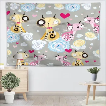 

Custom Cartoon Animal Wall Tapestry Home Decorations Wall Hanging Forest Tapestries For Kids Room 130x150CM,100x150CM