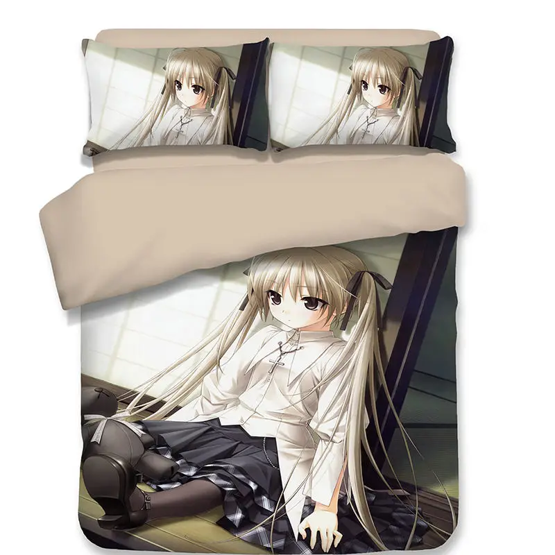 3 шт./компл. аниме Yosuga no Sora наборы постельного белья с 3D принтом наволочками +