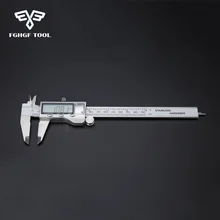 Buy online 0-150mm 6″ Stainless Steel pachometer Digital Vernier Caliper Stahngel Gauge Pachymeter depth vernier caliper