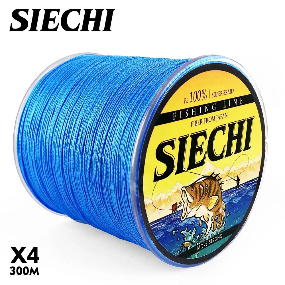 SIECHI Braid Fishing line 300M 4 Strands Multifilament Fishing Wire Carp Fishing 12 15 20 30 38 43 52 62 83lb SIECHI Braid Fishing line 300M 4 Strands Multifilament Fishing Wire Carp Fishing 12 15 20 30 38 43 52 62 83lb