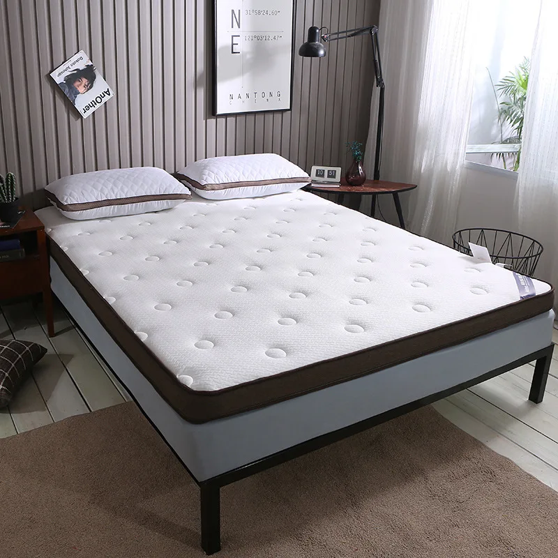 SongKAum New Fashion Quality Comfortable White/grey Bed Independent Quilting Memory Cotton Mattress For Knitted Fabrics Mattress