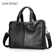 QIAOBAO, деловой мужской портфель из натуральной кожи, Воловья кожа, мужские сумки-мессенджеры, 14 дюймов, сумка для ноутбука, бизнес-класса, роскошная сумка для защитника