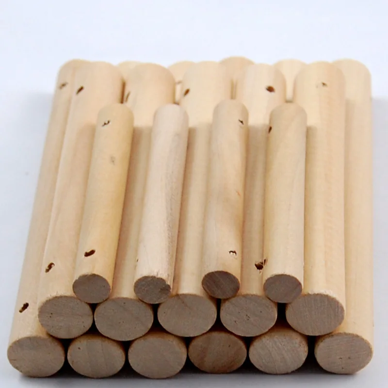 10pcs Wooden stick with hole geometry round wooden tube DIY wood for pet ladder Indian Dream Catcher Net party decoration