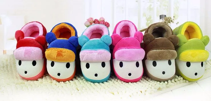 Детская зимняя домашняя обувь для детей; мягкие тапочки из хлопка; теплые домашние тапочки; сезон осень-зима; обувь для маленьких мальчиков и девочек