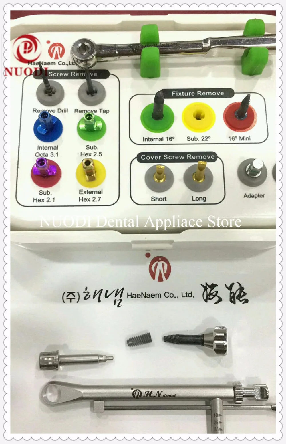 

Dental Implant Fixture and screw Total Remove kit/Dental Implant surgery instrument implant remove kit