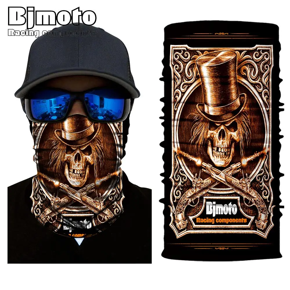 

Bjmoto motorbike riding Custom Biker Neck Tube Head Scarf Face Shield Headwear Bandana Fishing Neck Gaiter Scarf Joker Sun Mask