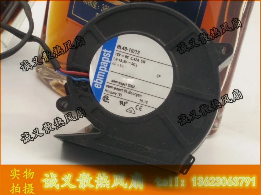 Оригинальный EBMPAPST RL48 19/12 12V 0.42A 5W 2 линии вентилятор|blower fan|server fanblower fan 12v |