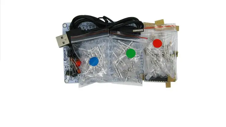 

8*8 RGB LED DIY kits Music Audio Spectrum indicator Amplifier Board Voice control Level indicator VU Meter With Case