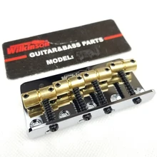 Wilkinson Licensed Four 4 String Electric Bass Bridge Chrome w. Brass Saddles Top Loading Silver WOB41 Wilkinson Licensed Four 4 String Electric Bass Bridge Chrome w. Brass Saddles Top Loading Silver WOB41