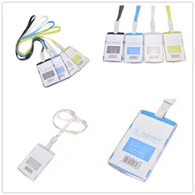 1 шт. пластиковый чехол для карт Обложка для паспорта компания Визитница с красочным бейдж на шнурке имя карточки для бейджиков чехол 54*85 мм