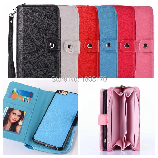 

Multifunctional Zipper Wallet Leather Case For Samsung Galaxy S8 Plus S7 S6 Edge S5 NOTE5 Card Slot Strap Phone Skin Cover 1pcs