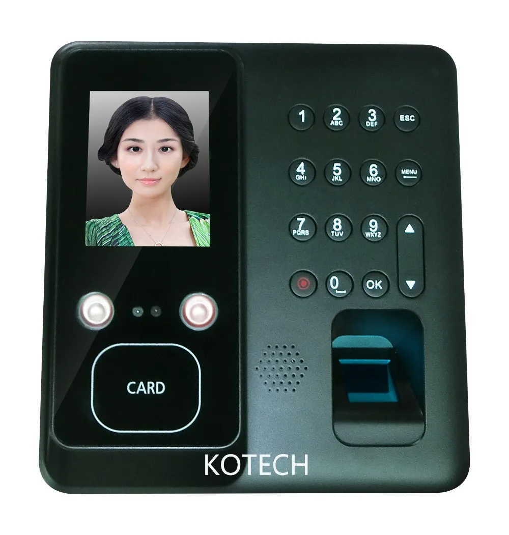 

2.8" TFT color screen Fingerprint+password+Face Recognition Attendance Machine time Attendance Clock Recorder nosoftware