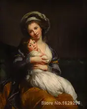 Self portrait with her daughter Jeanne Lucie Elisabeth Vigee Lebrun reproduction art High quality Handpainted