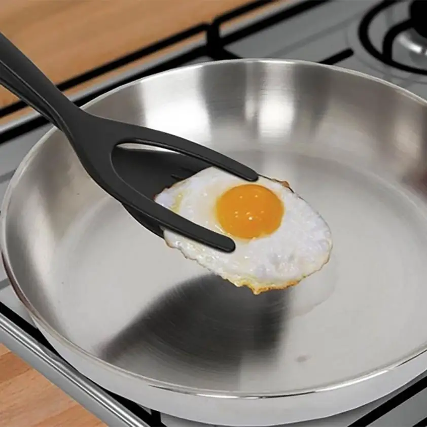 Новинка практичный флип яйцо 2в1 флип идеальные блинчики для приготовления пищи Отель домашний кухонный инструмент Горячая Распродажа инструмент C0323#0 - Цвет: Black