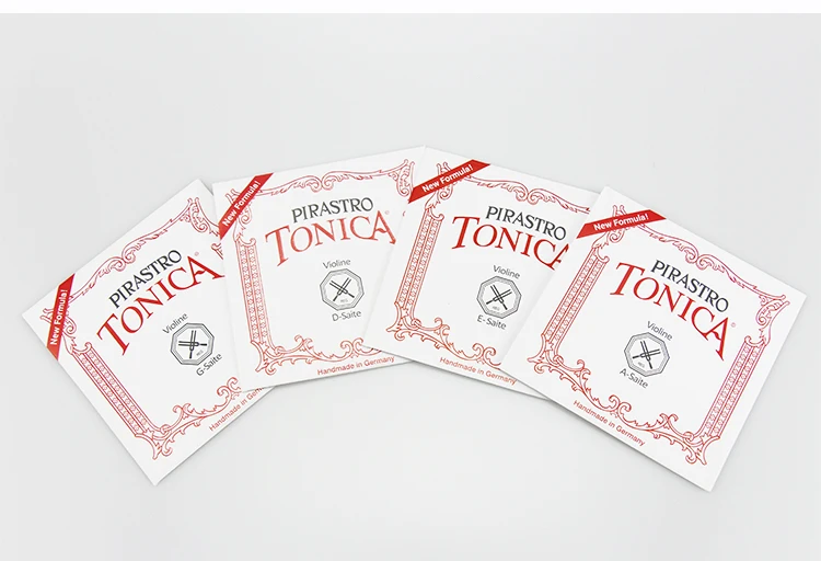 

4 pcs Full Set Germany Pirastro Tonica Violin Strings Set Ball End E A D G a Set Violino String For 3/4 4/4 Violin Accessories