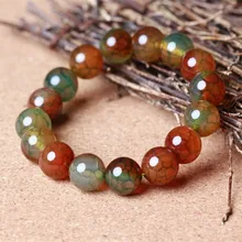 8-12 мм павлин шаблон Агат браслет