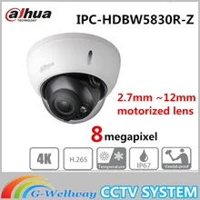 Dahua CCTV Netzwerk Eco versierte 3,0 Serie IPC-HDBW5830R-Z 8MP IR motorisierte objektiv Dome Kamera IP67, IK10, PoE Kostenloser