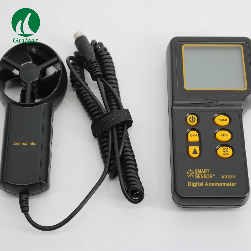 

Smart Sensor AR826+ Anemometer digital Wind Speed meter