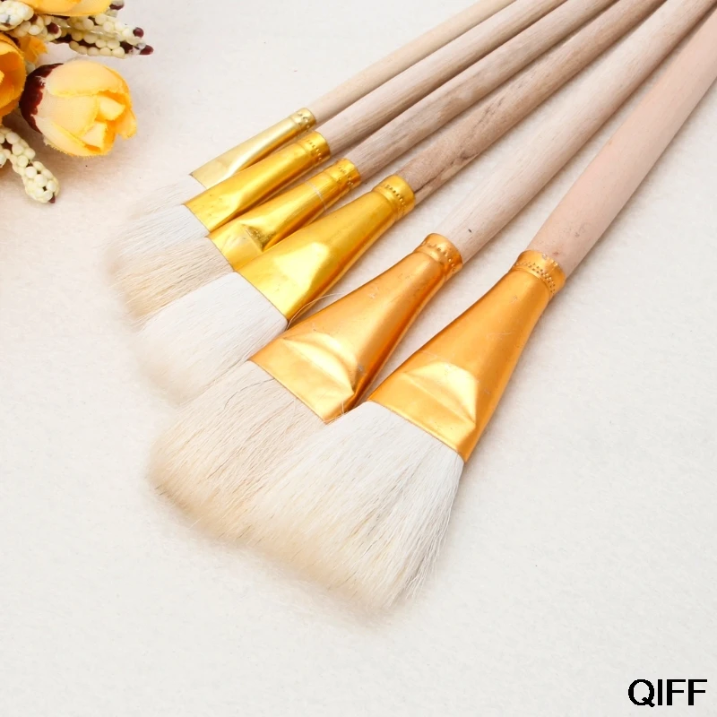 

Wholesale 6Pcs Artist S Paint Brushes Set Wool Hair Watercolor Acrylic Oil Painting Brush May06