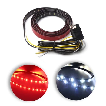 

60" Trunk Tailgate Tail Gate Red/White LED Light Bar For Backup Reverse Brake Turn Signal Light