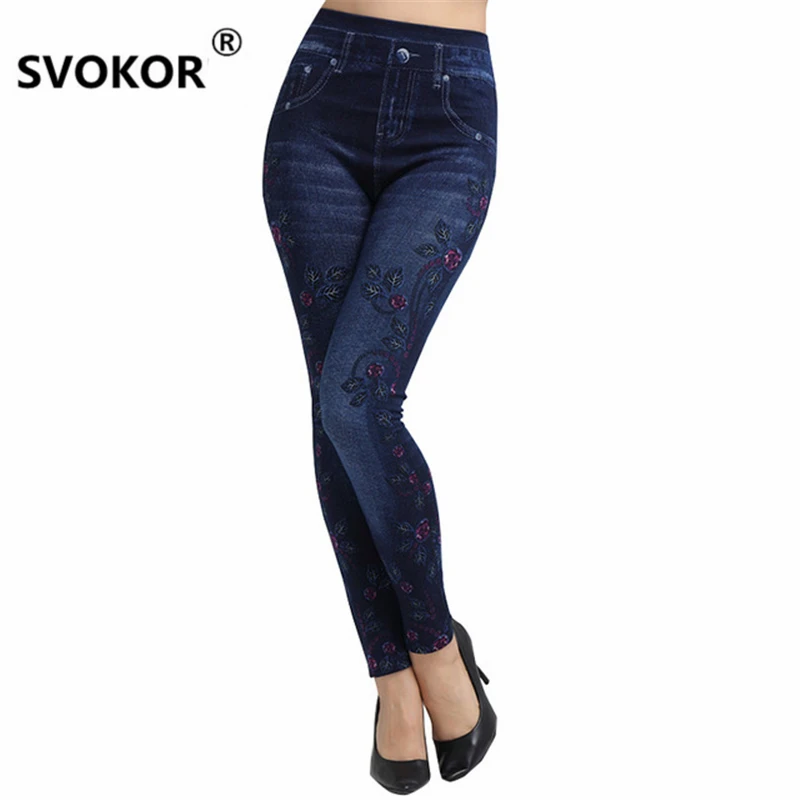 

2018 new hot sale seamless super stretch jeans Lateral flowers printing soft ladies leggings women sports pants girl